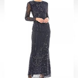 NWOT Mac Duggal ankle length column gown